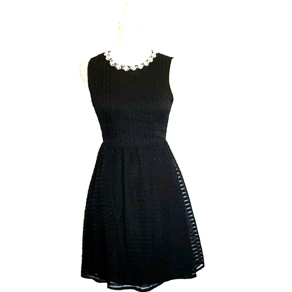 Esley Dress S Gothic Lolita Wednesday Women's Lace Dress Black Beaded Neckline L